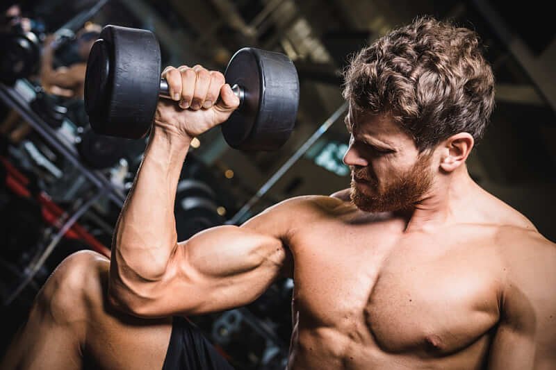 Male bicep curl